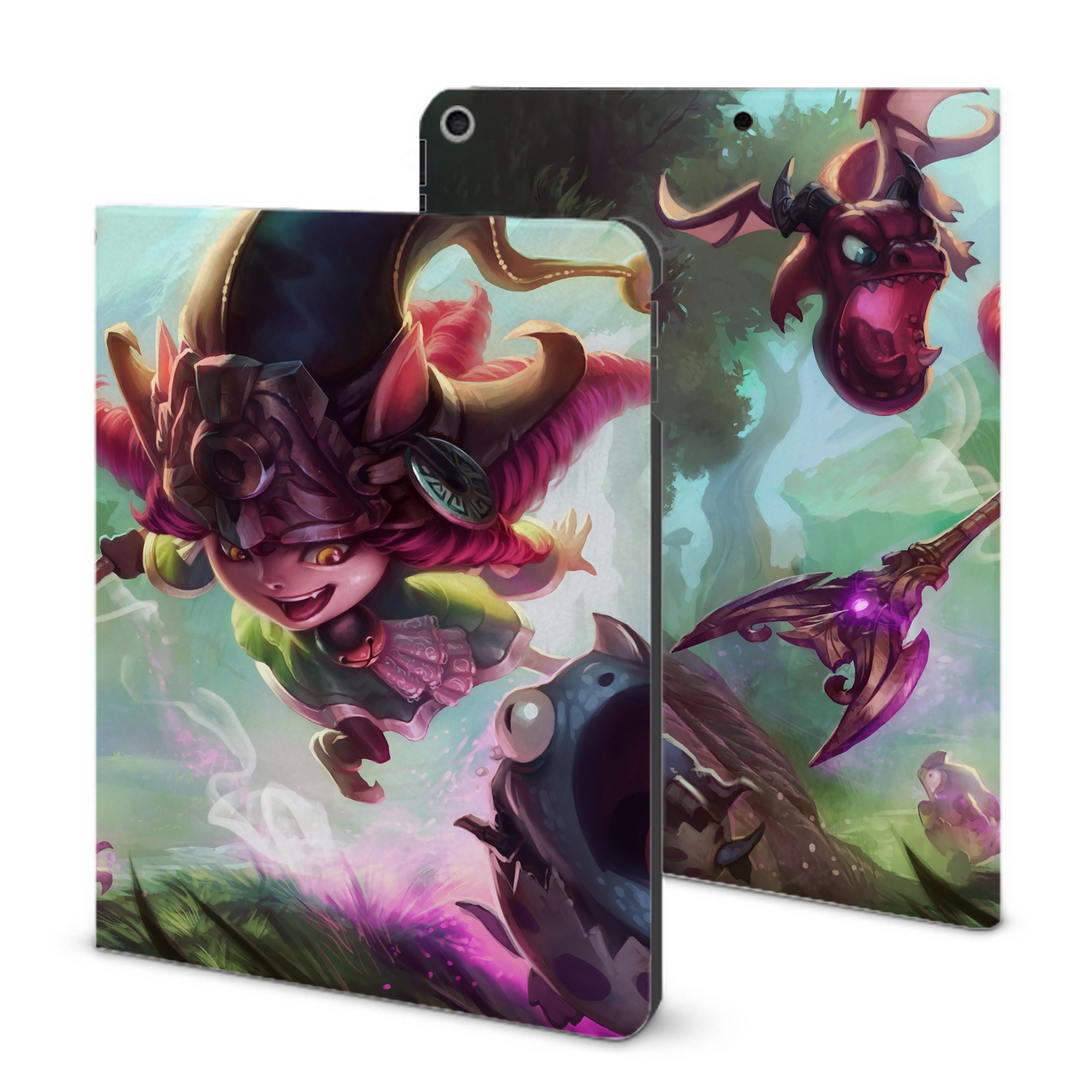 （画像用） リーグ・オブ・レジェンド League of Legends LOL IPad ケース ブック型 PUレザー TPU 耐衝撃 軽量 薄型 ペン収納なし 全面保護 IPad 各モデル対応